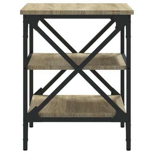 Sideborde 2 stk. 40x42x50 cm konstrueret træ sonoma-eg