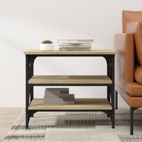 Sidebord 55x38x45 cm konstrueret træ sonoma-eg
