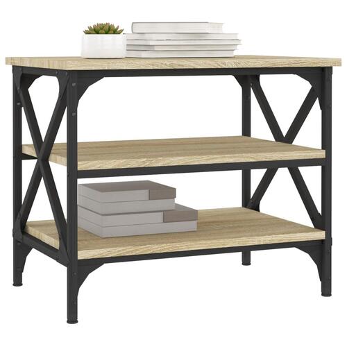 Sidebord 55x38x45 cm konstrueret træ sonoma-eg