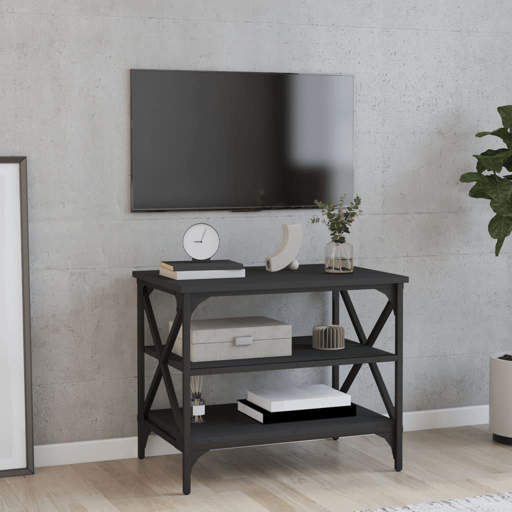 Tv-bord 60x40x50 cm konstrueret træ sort