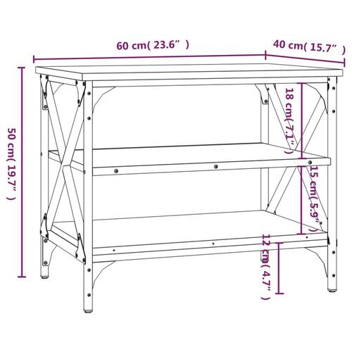 Tv-bord 60x40x50 cm konstrueret træ sort
