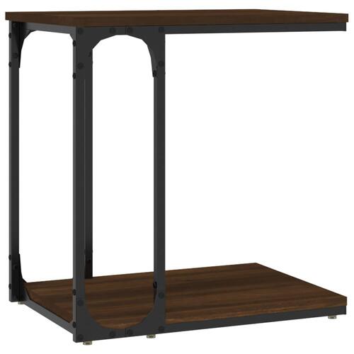 Sidebord 50x35x52 cm konstrueret træ brun egetræsfarve