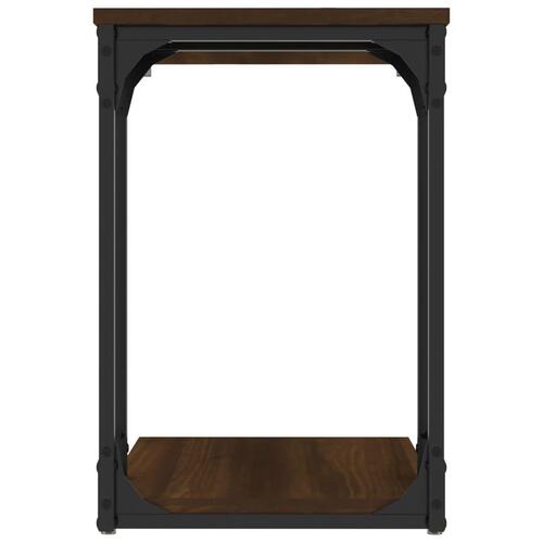 Sidebord 50x35x52 cm konstrueret træ brun egetræsfarve