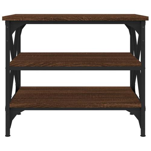 Sidebord 55x38x45 cm konstrueret træ brun egetræsfarve