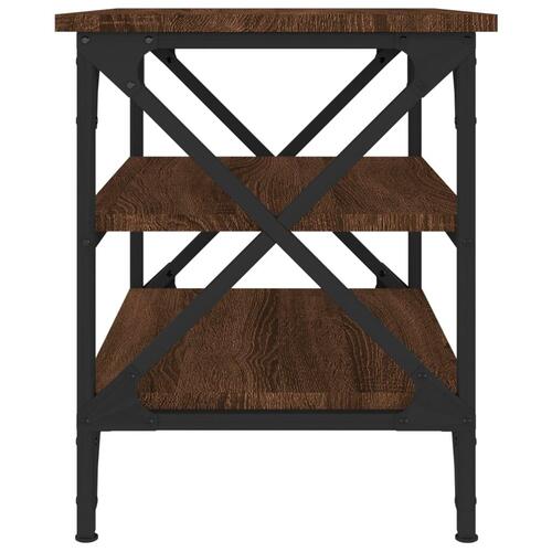 Sidebord 55x38x45 cm konstrueret træ brun egetræsfarve