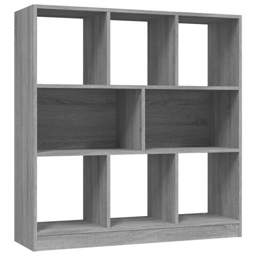 Bogreol 97,5x29,5x100 cm konstrueret træ grå sonoma-eg