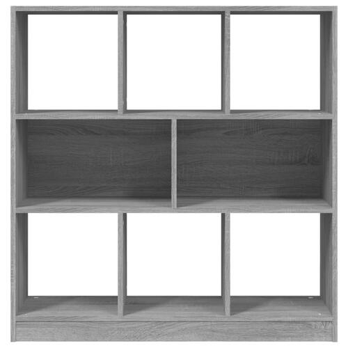 Bogreol 97,5x29,5x100 cm konstrueret træ grå sonoma-eg