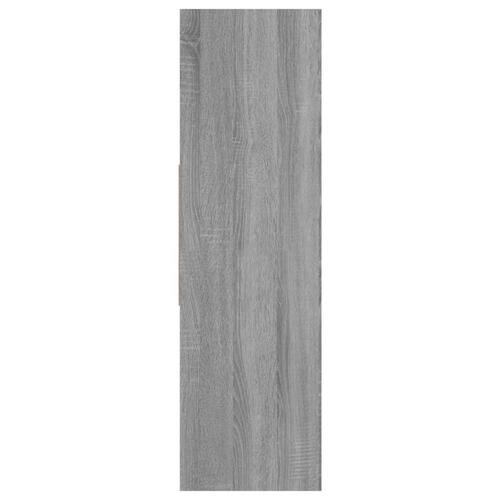 Bogreol 97,5x29,5x100 cm konstrueret træ grå sonoma-eg