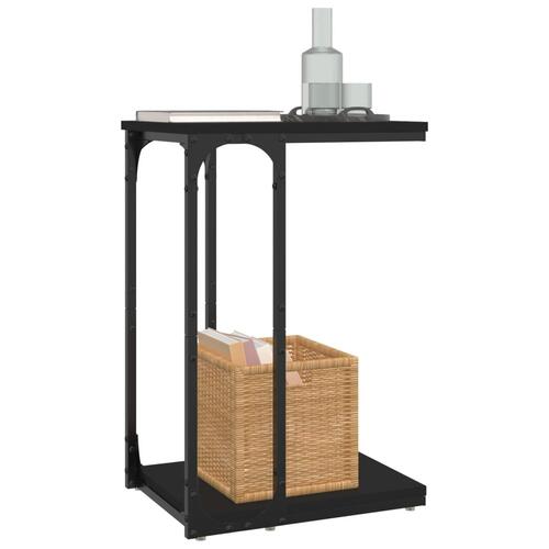 Sidebord 40x30x60 cm konstrueret træ sort