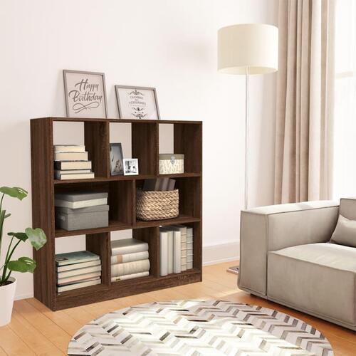 Bogreol 97,5x29,5x100 cm konstrueret træ brunegetræ