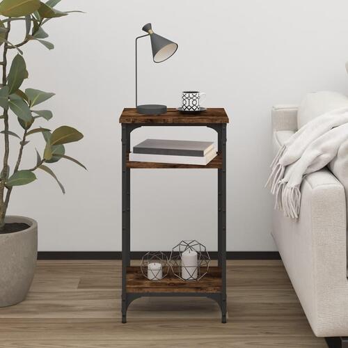 Sidebord 40x30x75 cm konstrueret træ røget egetræsfarve