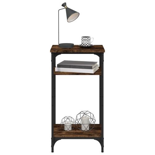Sidebord 40x30x75 cm konstrueret træ røget egetræsfarve