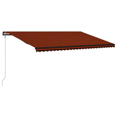 Markise med automatisk betjening 600x300 cm orange brun