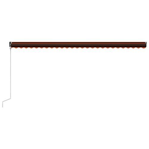 Markise med automatisk betjening 600x300 cm orange brun