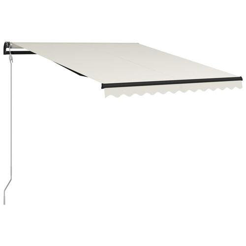Manuel markise m. vindsensor & LED 300x250 cm cremefarvet