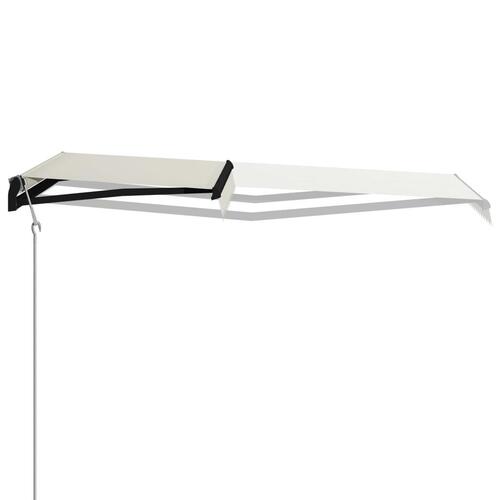 Manuel markise m. vindsensor & LED 300x250 cm cremefarvet