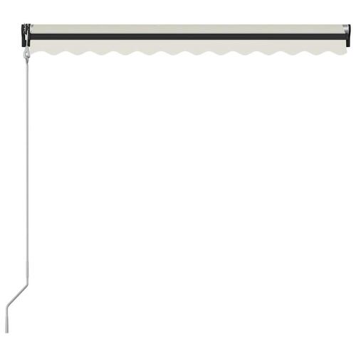 Manuel markise m. vindsensor & LED 300x250 cm cremefarvet