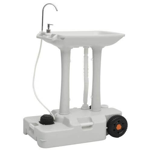 Transportabelt campingtoilet og håndvask med vandbeholder