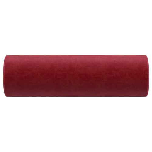 Pyntepuder 2 stk. Ø15x50 cm velour vinrød