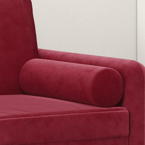 Pyntepuder 2 stk. Ø15x50 cm velour vinrød