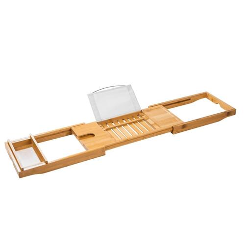 HI justerbar bakke til badekar (70-105)x22x4 cm bambus