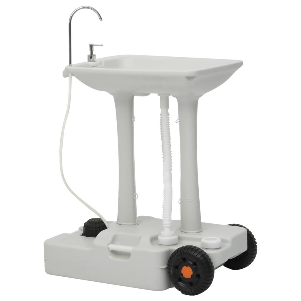 Transportabelt campingtoilet og håndvask