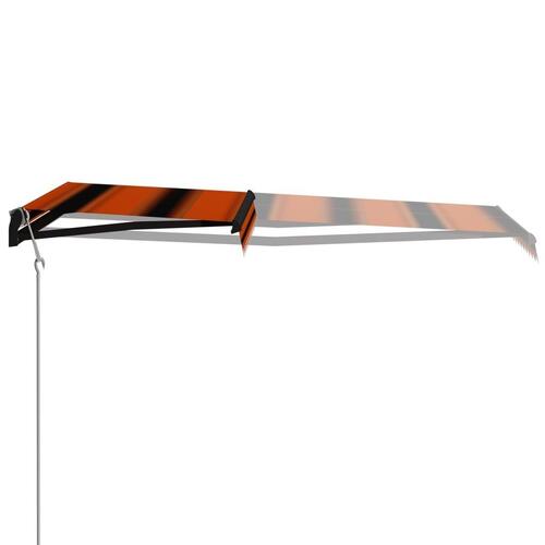 Manuel foldemarkise m. vindsensor & LED 300x250 cm orange brun