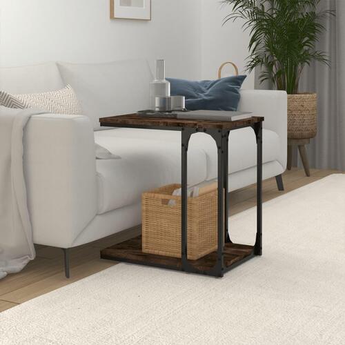 Sidebord 50x35x52 cm konstrueret træ røget egetræsfarve