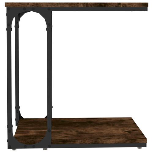 Sidebord 50x35x52 cm konstrueret træ røget egetræsfarve