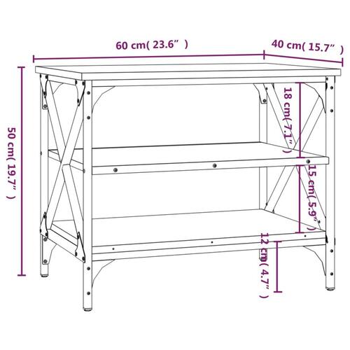 Tv-bord 60x40x50 cm konstrueret træ sonoma-eg