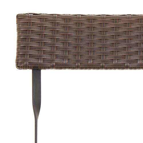 Foldbare bistrostole 2 stk. polyrattan og stål brun