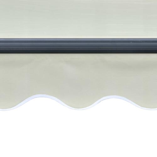 Foldemarkise med vindsensor og LED 400x300 cm cremefarvet