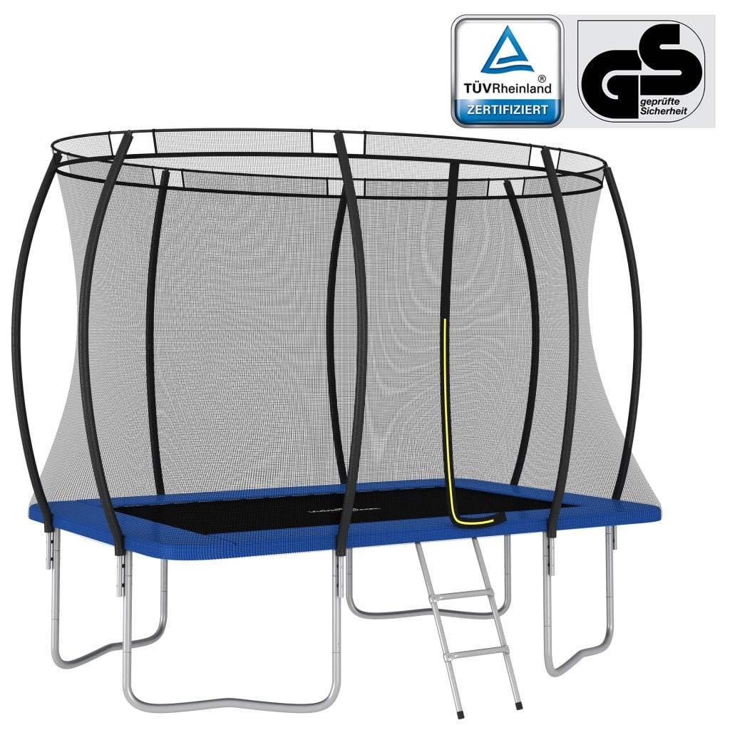 Trampolinsæt 274x183x76 cm 150 kg rektangulær