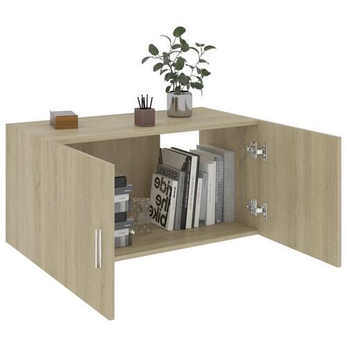 Vægskab 80x39x40 cm konstrueret træ sonoma-eg