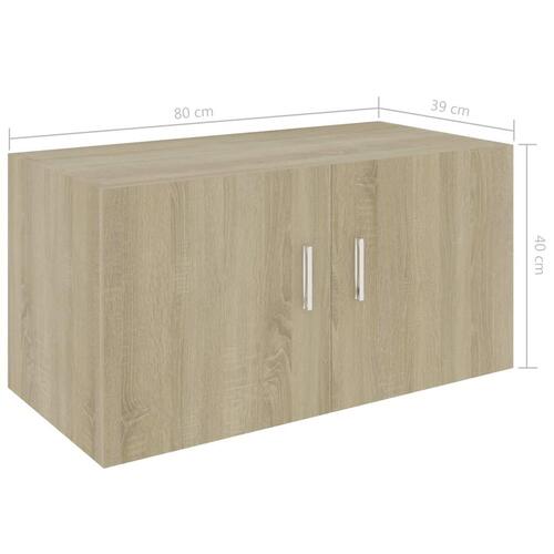 Vægskab 80x39x40 cm konstrueret træ sonoma-eg