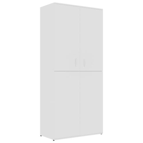 Skoskab 80x39x178 cm konstrueret træ hvid