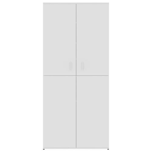 Skoskab 80x39x178 cm konstrueret træ hvid