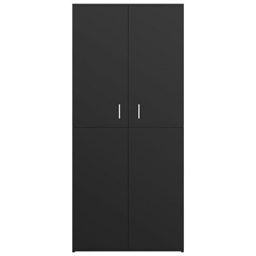 Skoskab 80x39x178 cm konstrueret træ sort