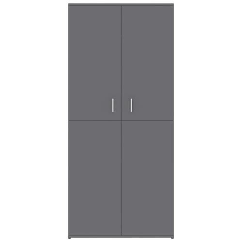 Skoskab 80x39x178 cm konstrueret træ grå