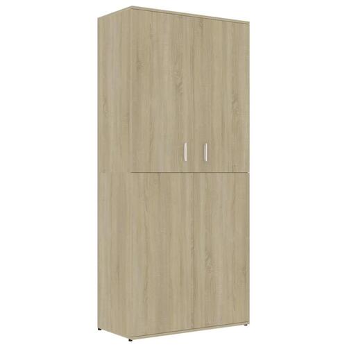 Skoskab 80x39x178 cm konstrueret træ sonoma-eg