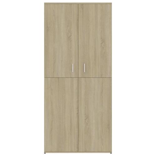 Skoskab 80x39x178 cm konstrueret træ sonoma-eg