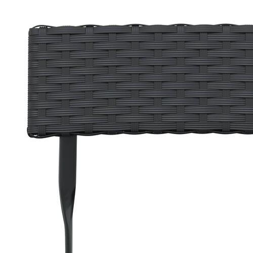 Foldbare bistrostole 2 stk. polyrattan og stål sort