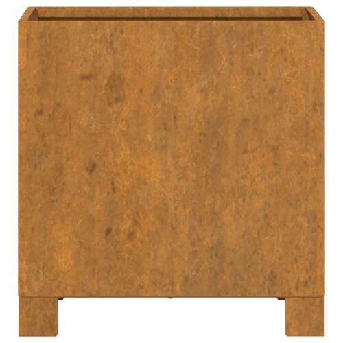 Plantekasse med ben 32x30x33 cm cortenstål rustfarvet