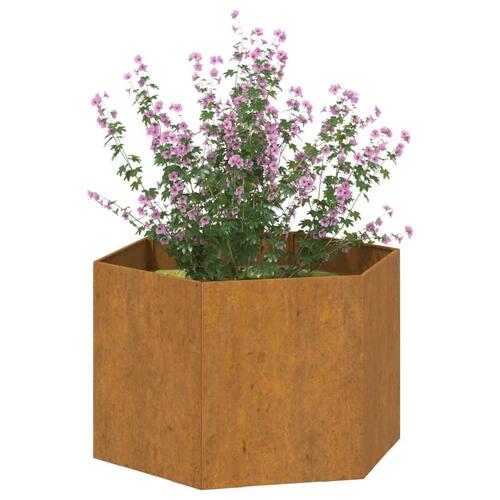 Plantekasse 60x60x45 cm cortenstål rustfarvet