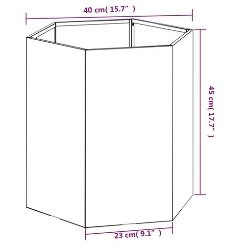 Plantekasse 40x40x45 cm cortenstål rustfarvet