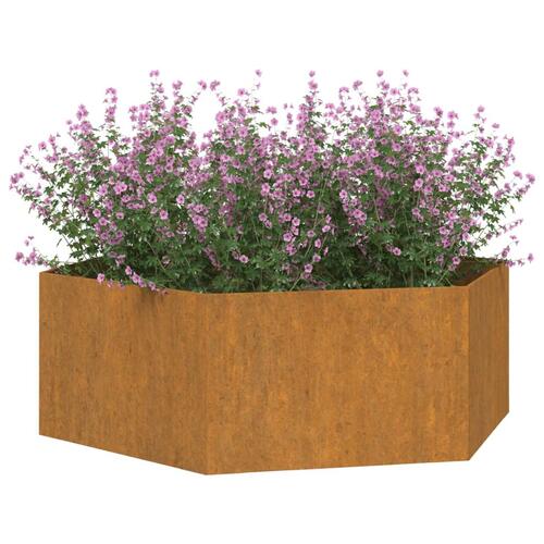 Plantekasse 138x120x45 cm cortenstål rustfarvet