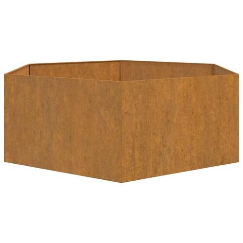 Plantekasse 138x120x45 cm cortenstål rustfarvet