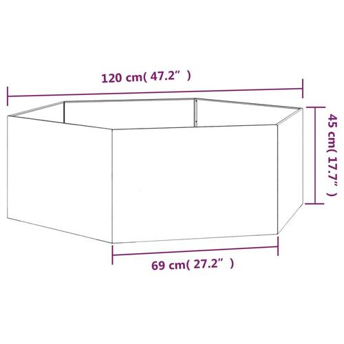 Plantekasse 138x120x45 cm cortenstål rustfarvet