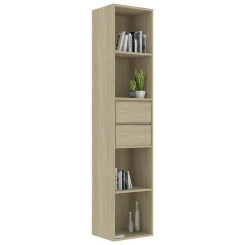 Bogreol 36x30x171 cm konstrueret træ sonoma-eg