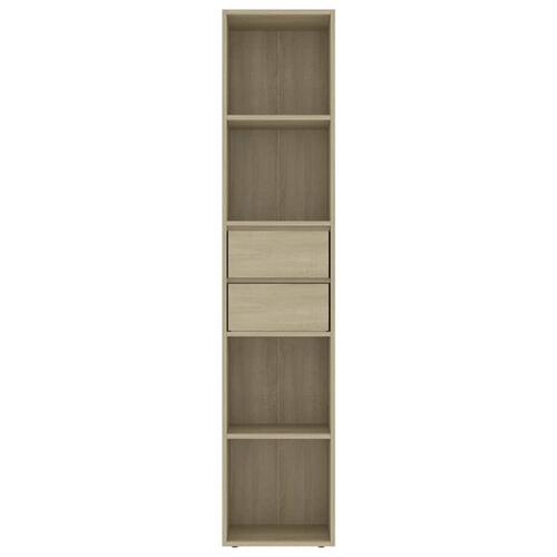 Bogreol 36x30x171 cm konstrueret træ sonoma-eg